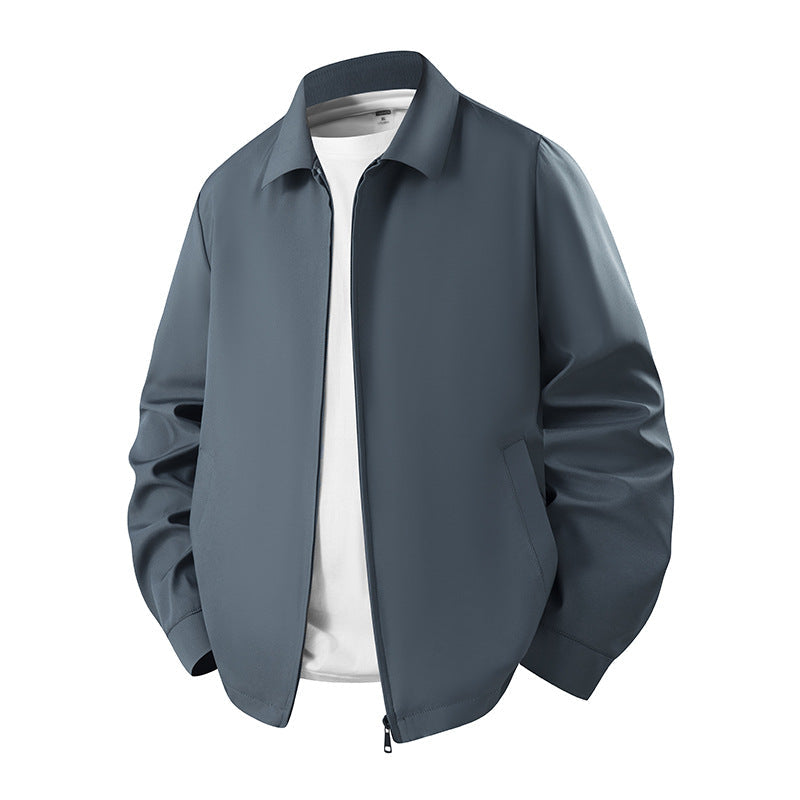 Herr Lätt Blousonjacke i Harrington-Stil med Dold Dragkedja och Eingrifftaschen