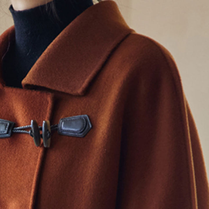 Dam modern oversize jacka med hög krage