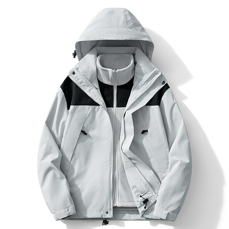 Dam två-layer softshell utomhusjacka med removable fleece inner layer