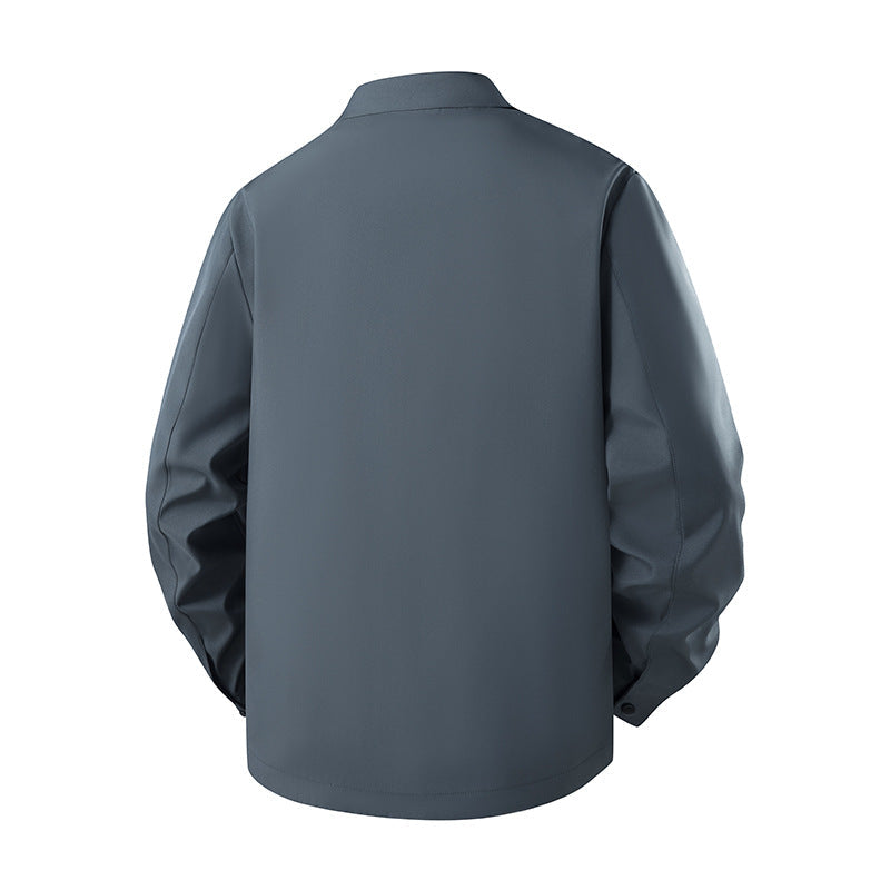 Herr Lätt Blousonjacke i Harrington-Stil med Dold Dragkedja och Eingrifftaschen