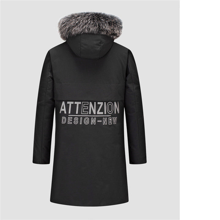 Herr Urban Vinter Parka med Uttagbar Faux Fur Huva, Termiskly Insulating Quiltad Foder, och Dold Dragkedja