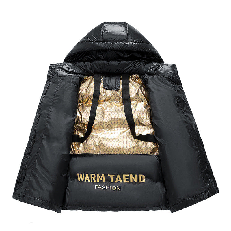 Herr Lång Vadderad Funktionell Parkas med Huva