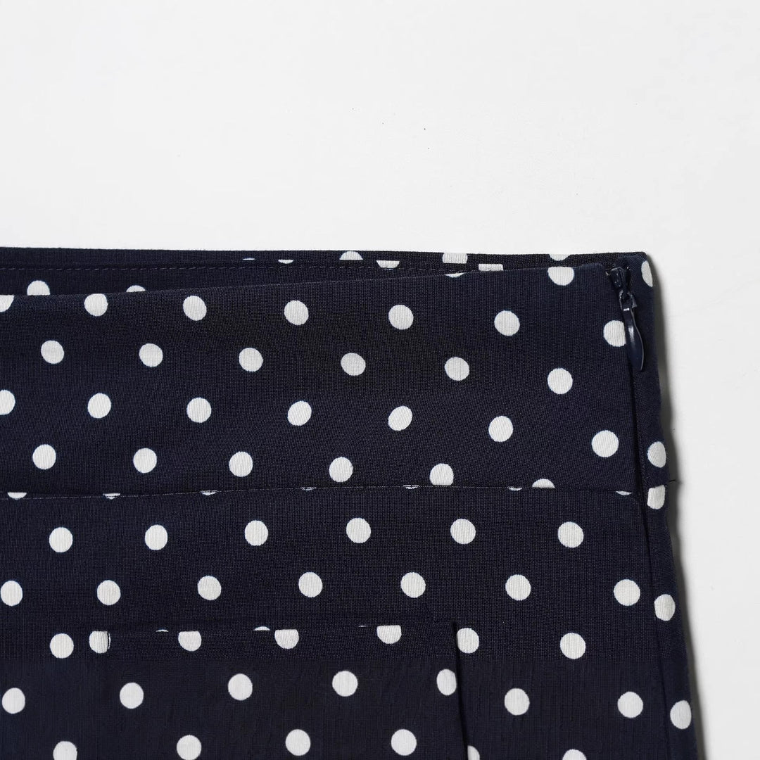 Dam lätt kort Transition jacka med ståkrage, Polka Dot tryck och dragsko