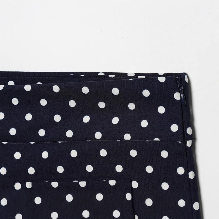 Dam lätt kort Transition jacka med ståkrage, Polka Dot tryck och dragsko