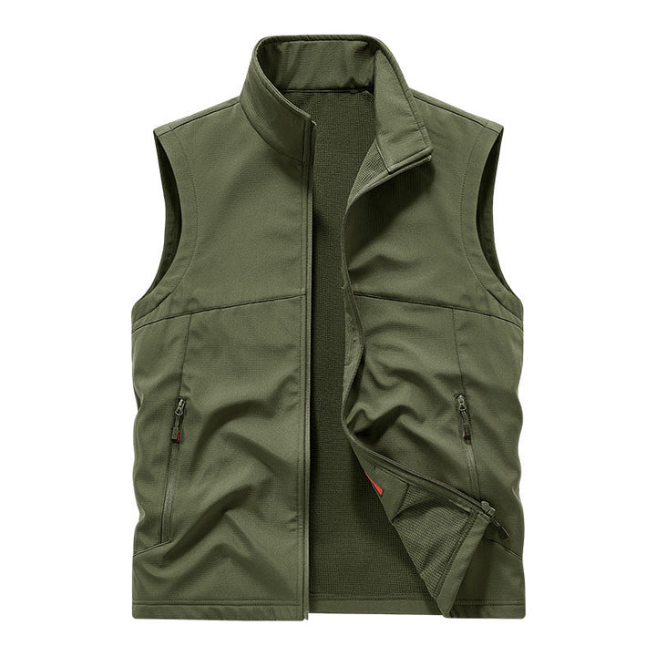 Herr Softshell Väst med Fleecefoder, Vindskyddande och Vattenavvisande