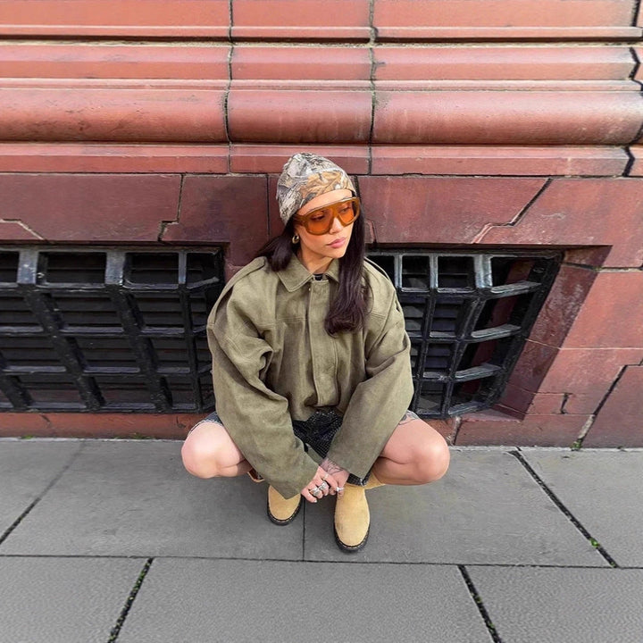Dam Streetstyle Oversize Skjortjacka