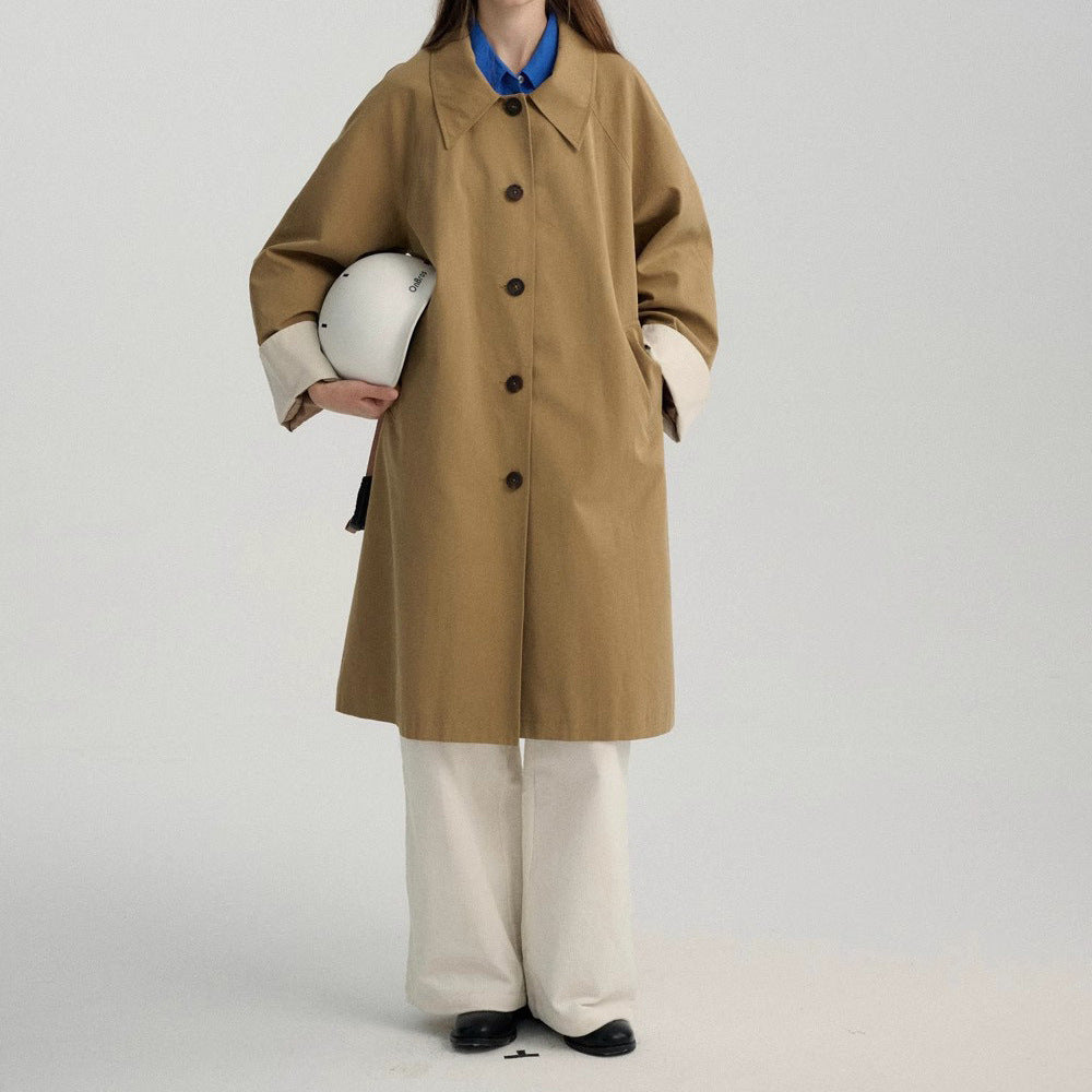 Dam oversize stad trenchcoat