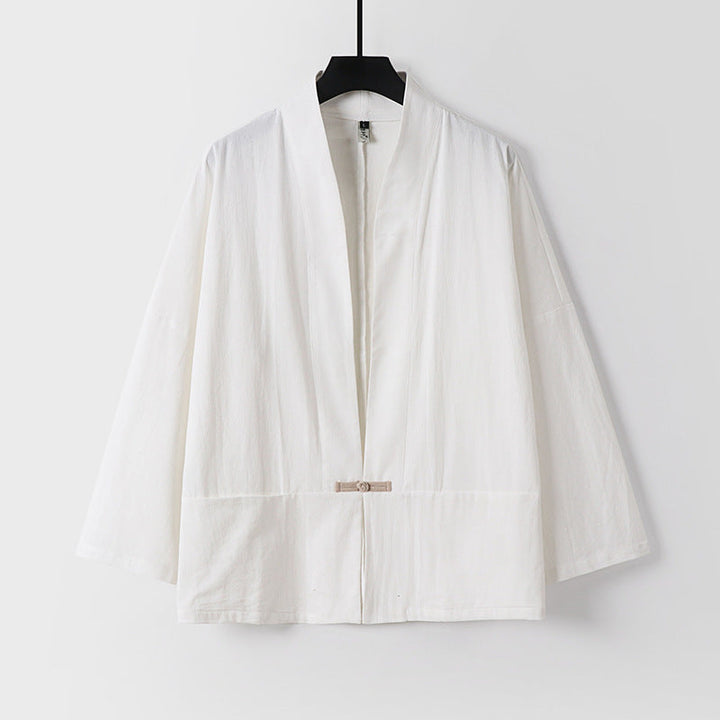 Dam lätt Kimono jacka gjord bomull Blend med lös passform