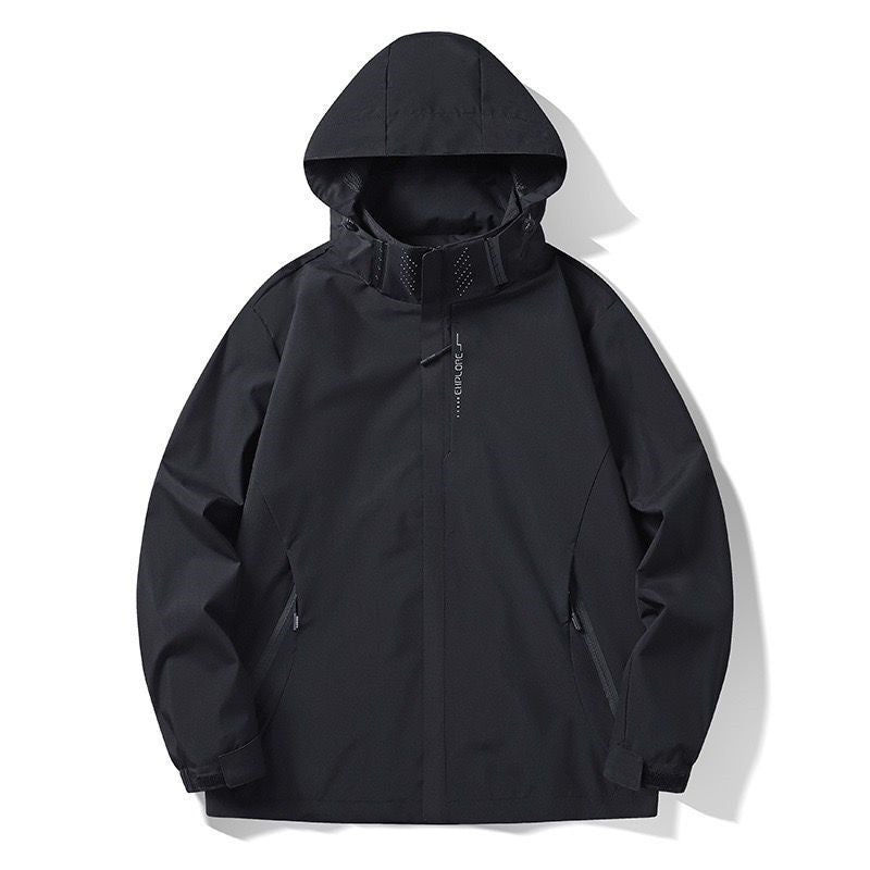 Herr lätt softshell funktionell Jacka med ventilerande meshfoder och justerbar huva