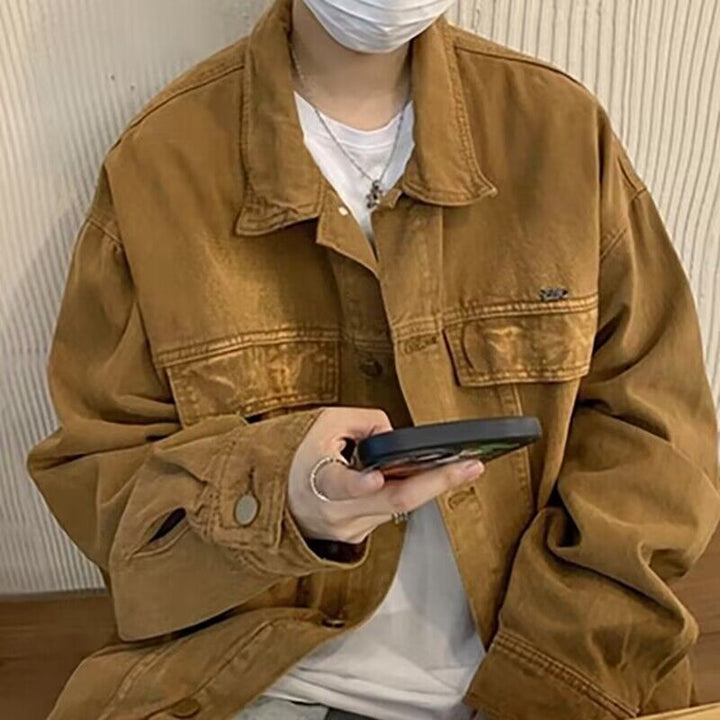 Dam Avslappnad Oversize Denimjacka
