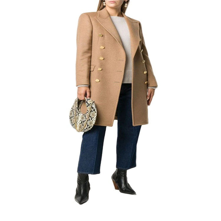 Dam Military-inspired skräddad Longcoat in Tailoring med dekorativ Metal knappar