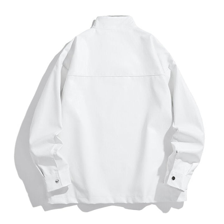 Herr Embroidered Utility Training Jacka i Racing Look med Stående Krage