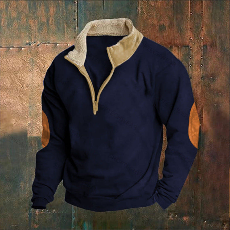 Herr Urban Fleece Pullover med Tree Motif