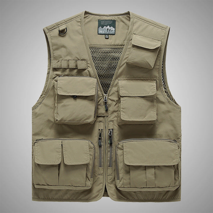 Unisex Multifunctional utilityväst med Mesh Back och Multiple fickor