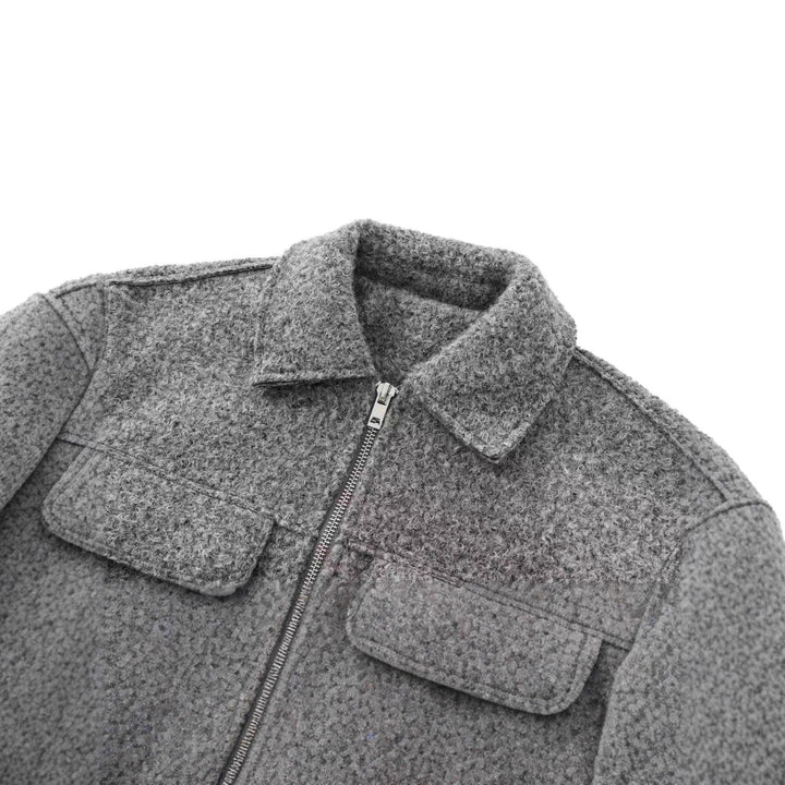 Dam Elegant Oversize Jacka med Detail Fickor