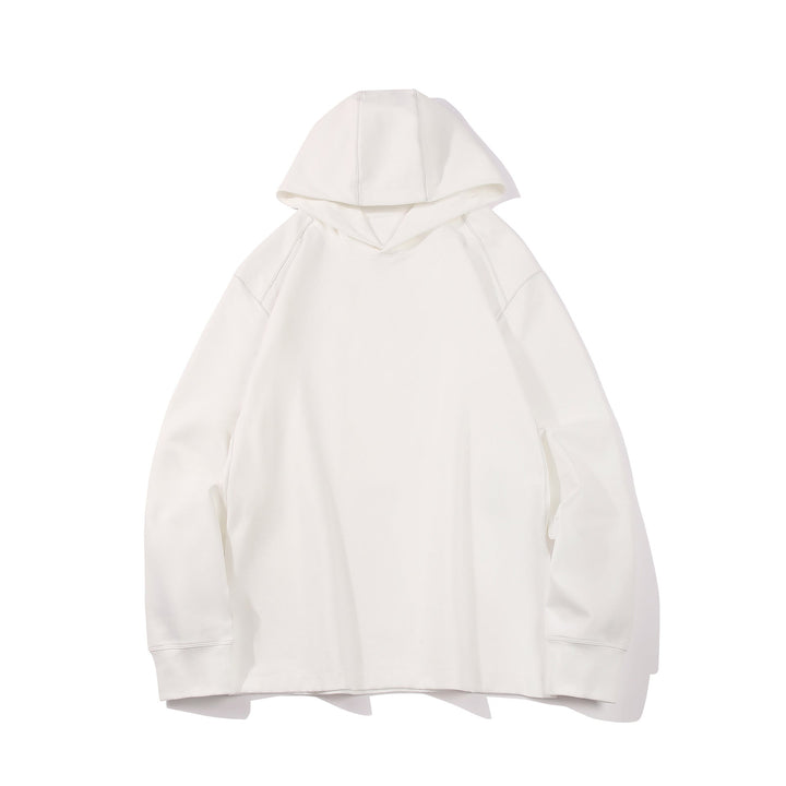Herr Oversized Luvtröja Gjord av Kraftig Bomullsblandning med Contrast Stitching och Raglanärmar