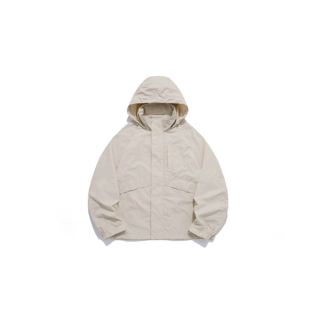 Unisex Bred Water-Repellent med Huva Parka med Concealed Dragkedja Lock och Lockfickor