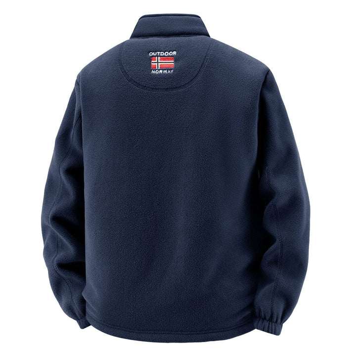 Herr Termisk Fleece Jacka med Teddy Inre Foder och Stående Krage