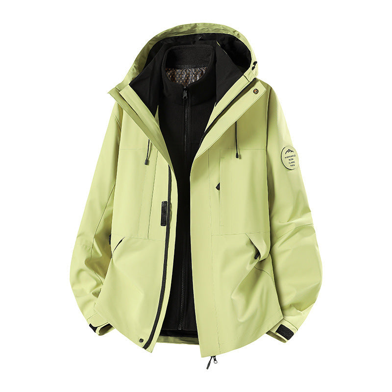 Herr Weatherproof Technical Softshell Trekking Jacka med Huva och Insulating Inre Insert