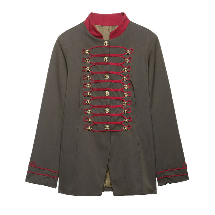 Dam Marshal jacka in military stil med cord trim och ståkrage