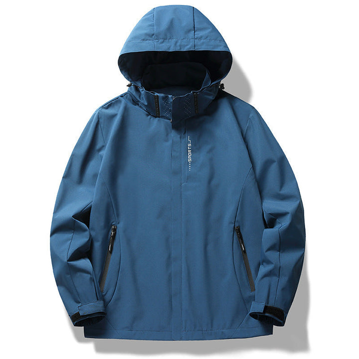 Herr Wind och Water-Repellent Softshell Jacka med Huva med Concealed Dragkedja Slå