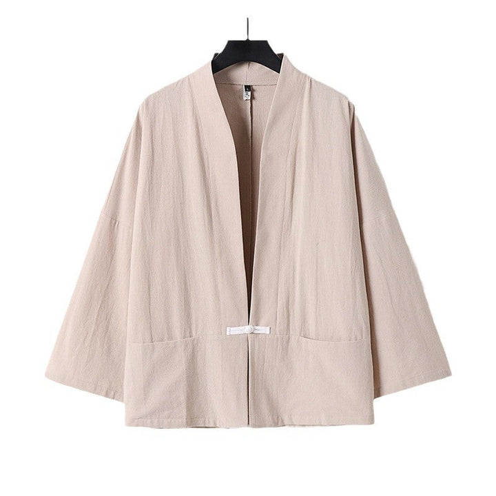 Dam lätt Kimono jacka gjord bomull Blend med lös passform