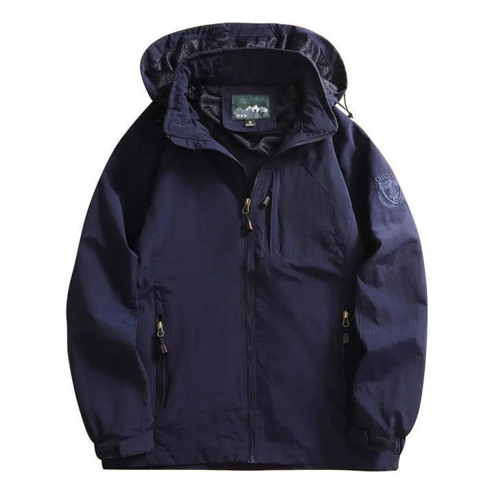 Herr lätt utomhusjacka windbreaker med vattenavvisande kappaing och ventilerande meshfoder
