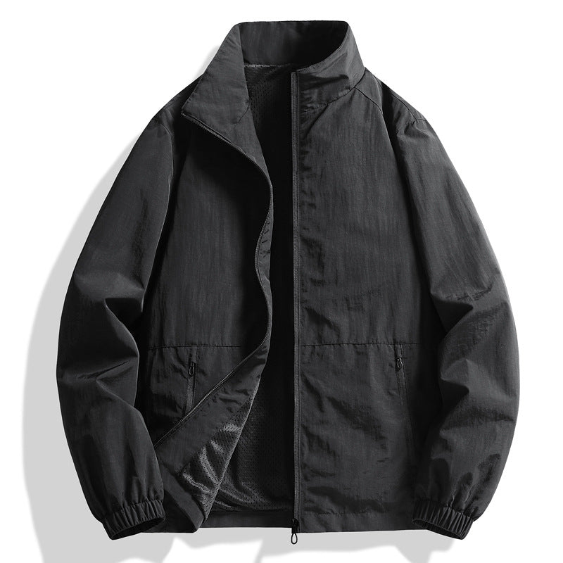 Herr Ultralight Vindjacka med Mesh Foder, Ståkrage och Dragkedja