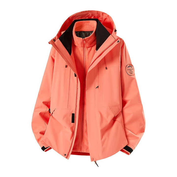 Herr Weatherproof Technical Softshell Trekking Jacka med Huva och Insulating Inre Insert