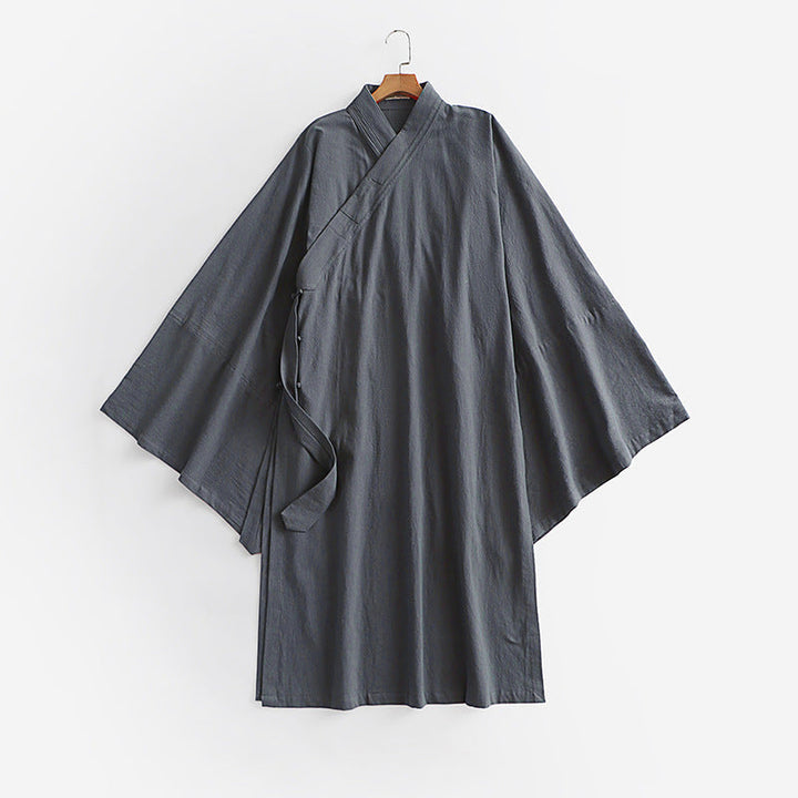 Unisex oversize Kimono kappa med vid ärmar och Asymmetrical Wrap fram