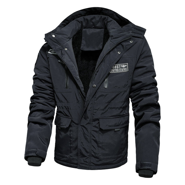 Herr Vattenavvisande Utility Parka med Teddyfoder, Huva, och Multifunction Fickor