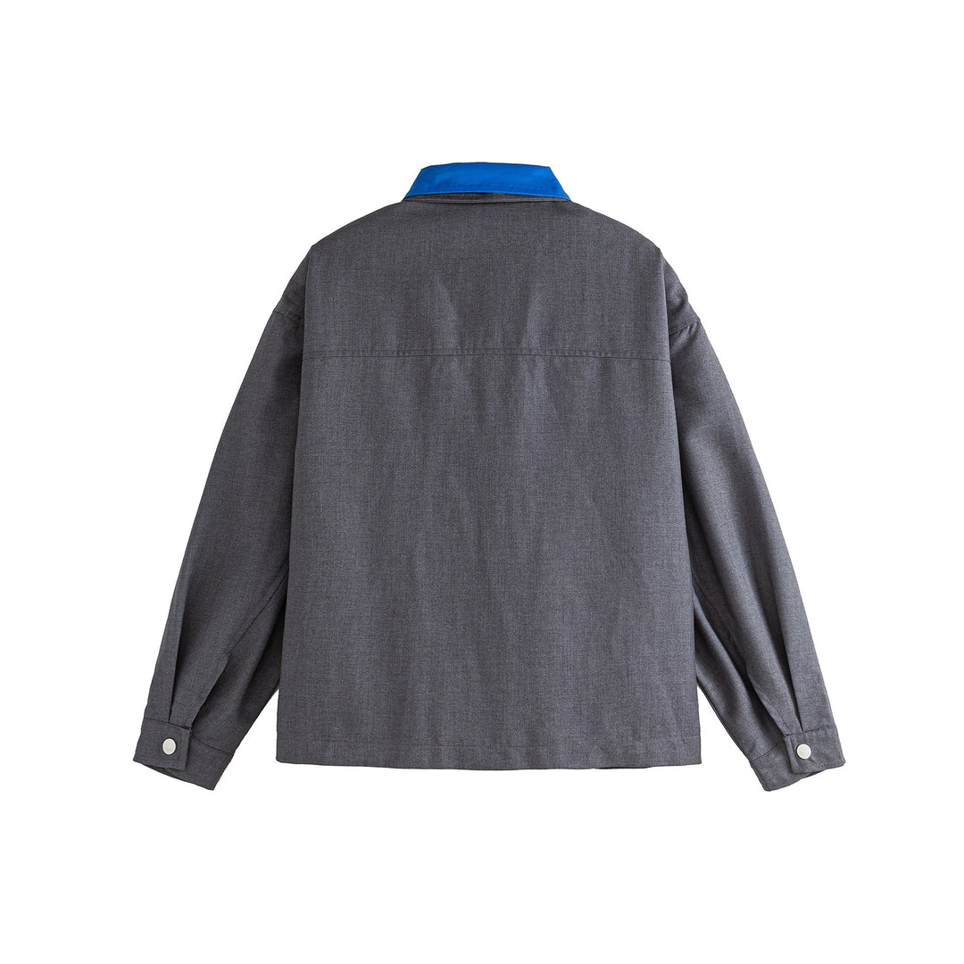 Herr Oversize Worker Jacka med Kontrast Krage