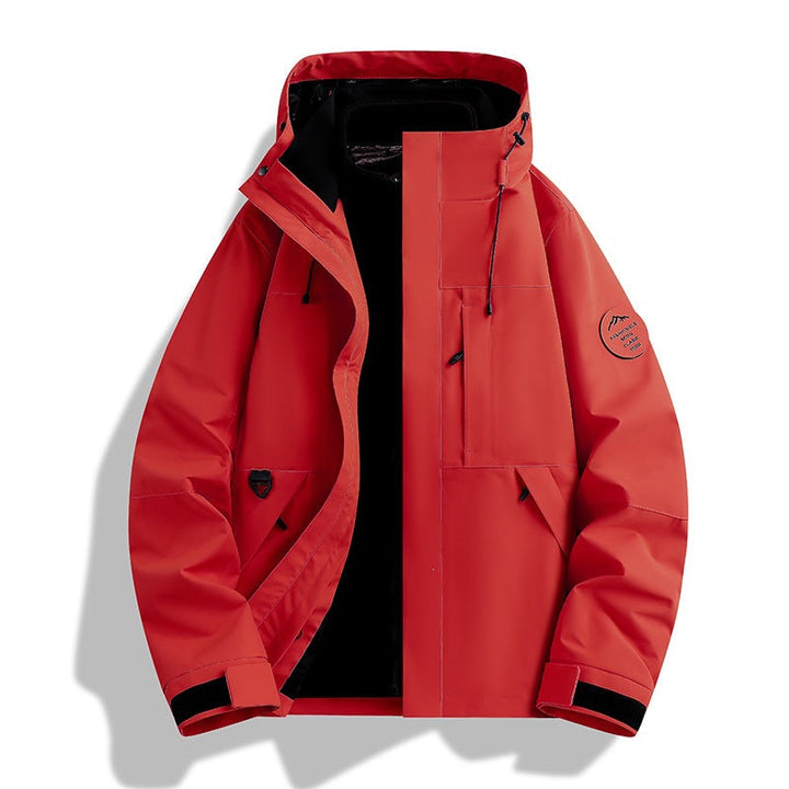 Herr Weatherproof Technical Softshell Trekking Jacka med Huva och Insulating Inre Insert