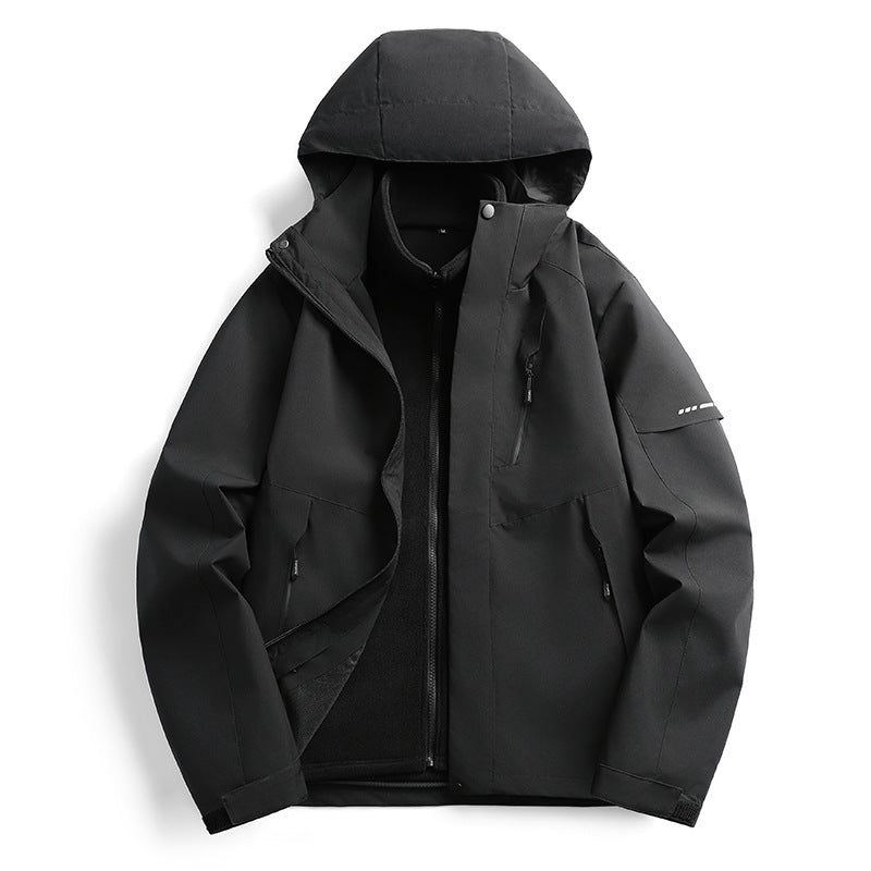 Dam non-vattentät Softshell outdoorjacka med huva andningsbar membrane