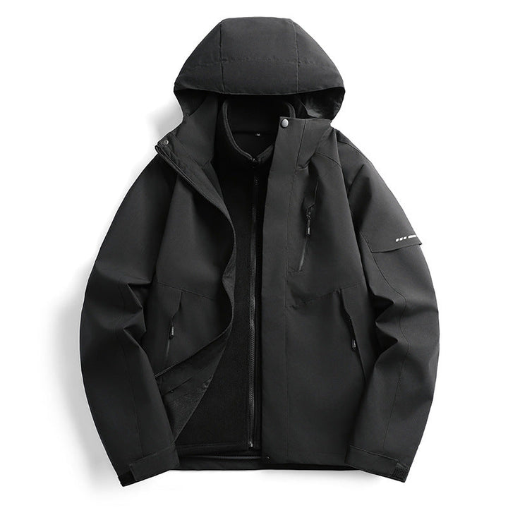Dam non-vattentät Softshell outdoorjacka med huva andningsbar membrane