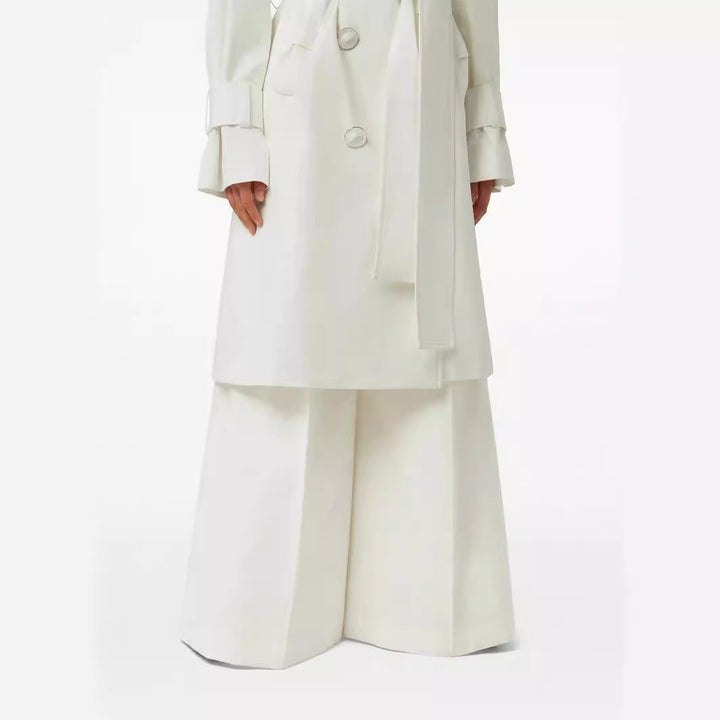 Dam trenchcoat med vid lapels och midjebälte