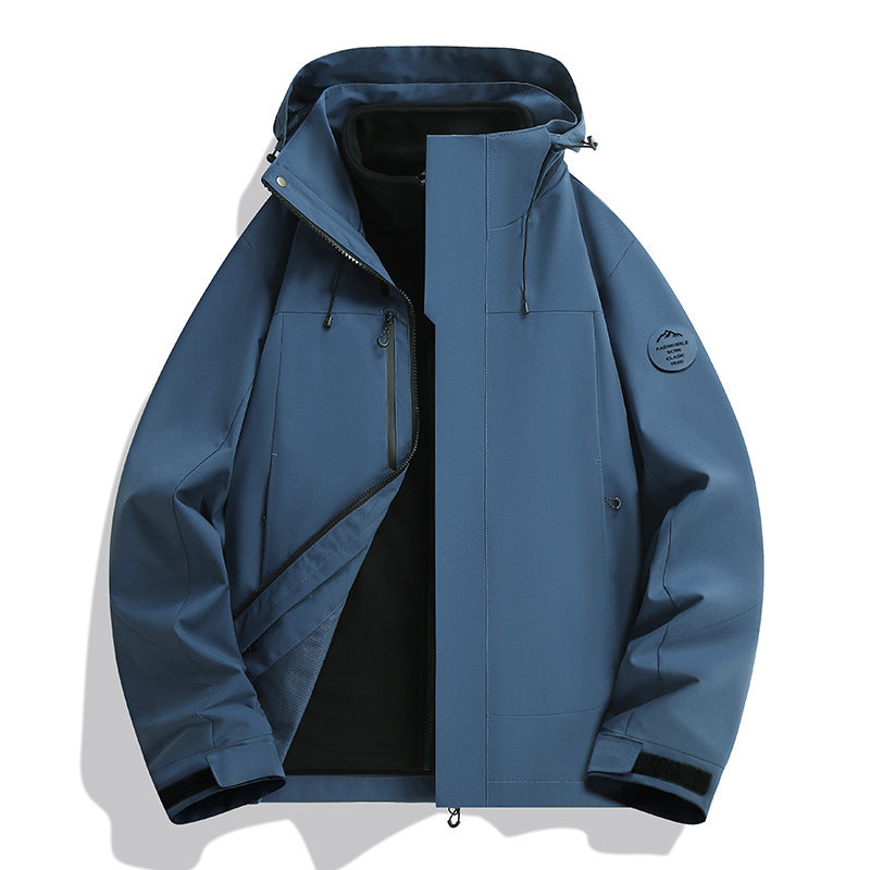 Unisex vattenavvisande softshelljacka med fleecefoder och justerbar huva