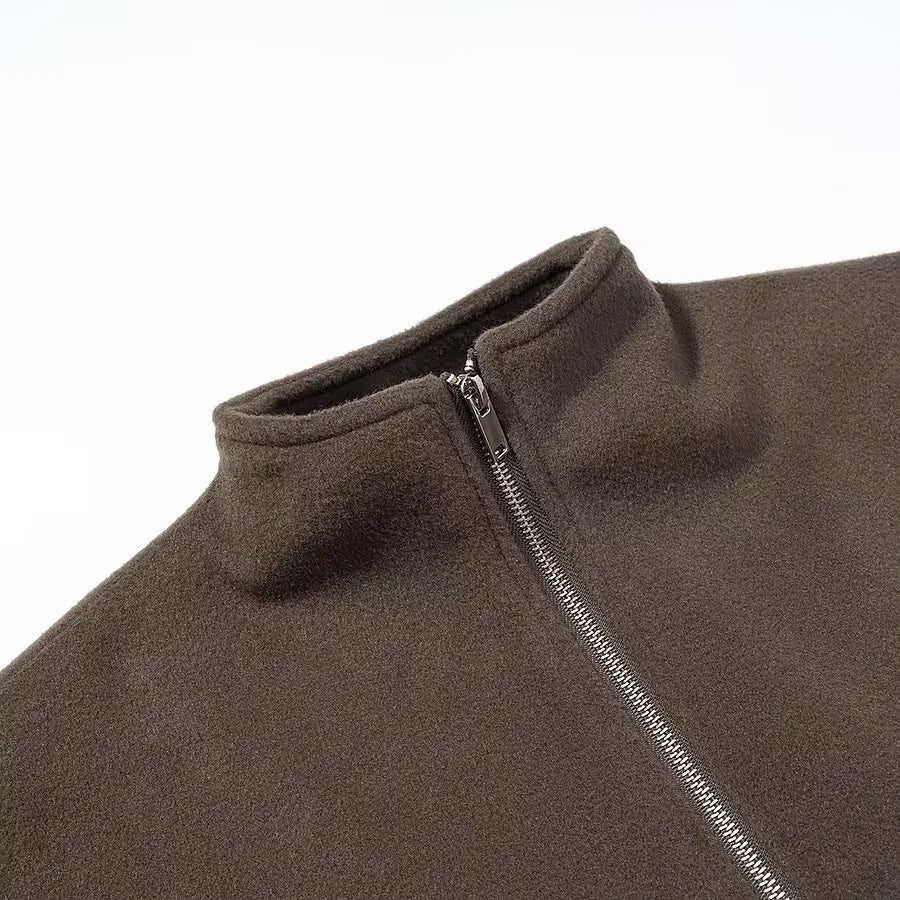 Dam kastiger med dragkedja fleece kofta med ståkrage och clean minimal design