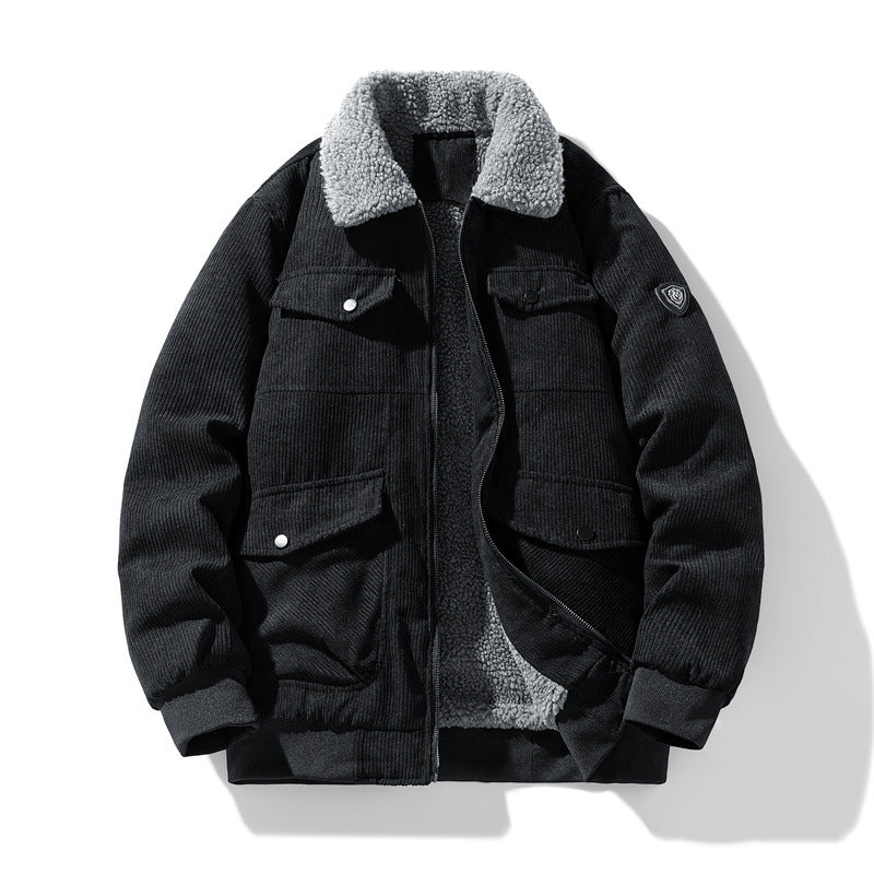 Herr Manchester Fältjacka med Teddyfoder, Quiltad Isolering, och Multifunctional Fickor