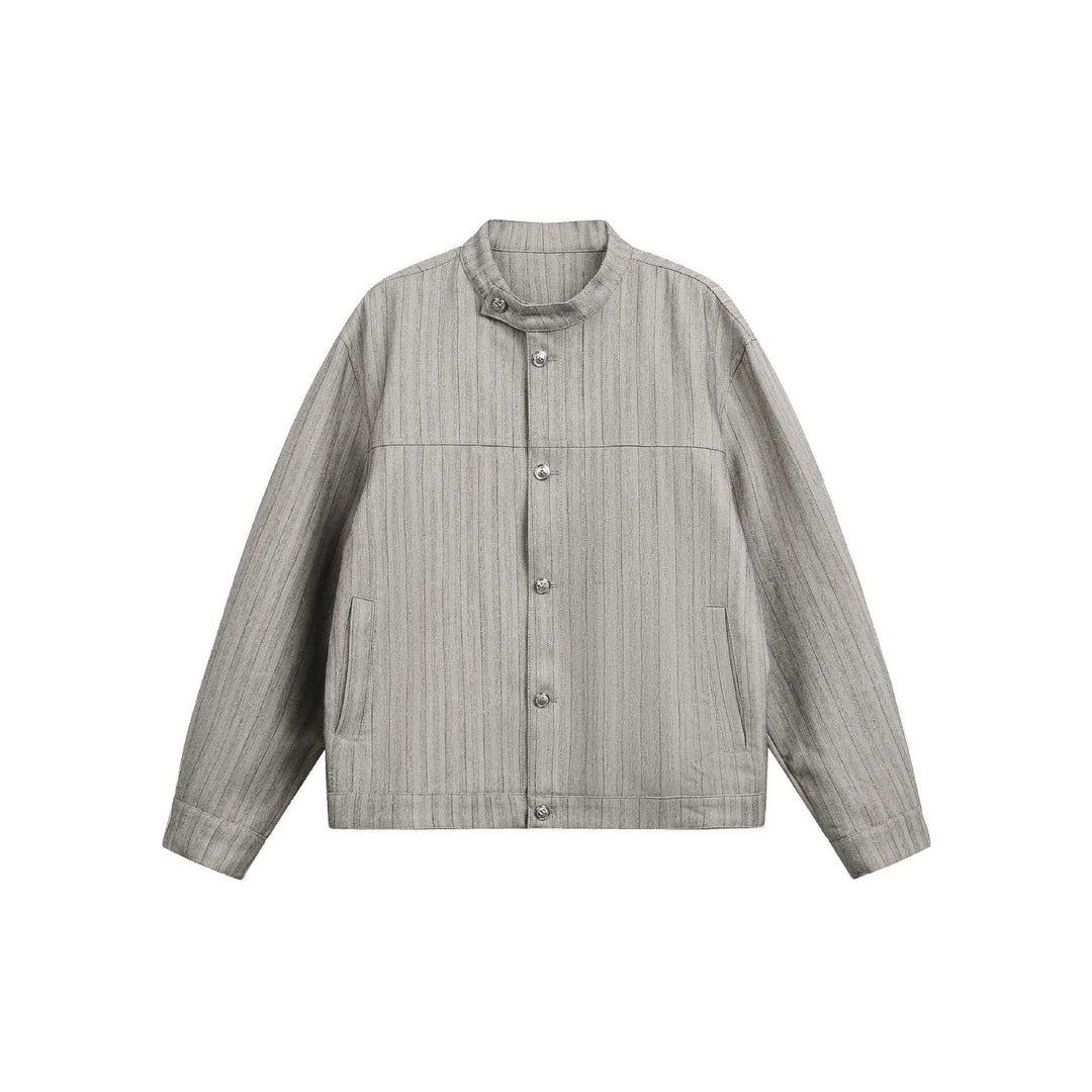 Unisex Oversized Blouson i Workwear Stil med Ståkrage och Knapplist
