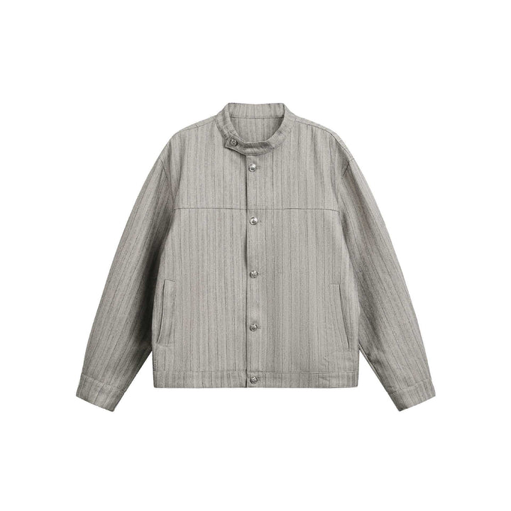 Unisex Oversized Blouson i Workwear Stil med Ståkrage och Knapplist