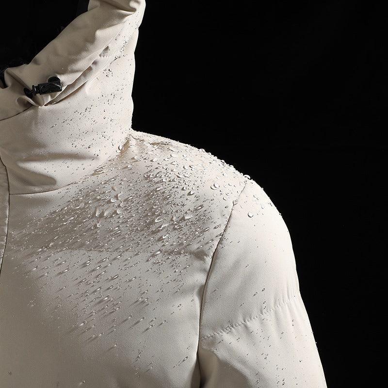 Herr Longer Quiltad Vinter Parkas med Huva, Vattenavvisande Ytter Skal &amp; Heat-Reflective Innerfoder