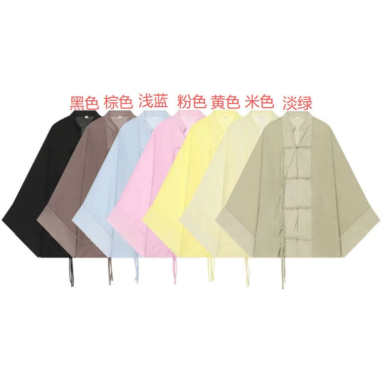 Dam Oversize Kimono Jacka med Dekorativ Knot Closures och Flowing Satin Look