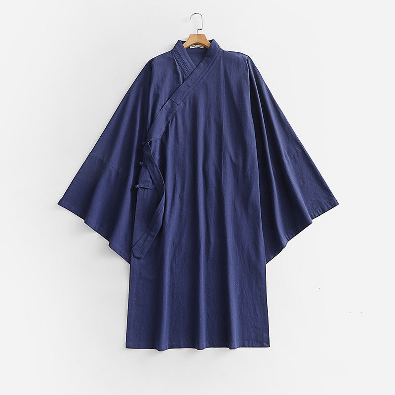 Unisex oversize Kimono kappa med vid ärmar och Asymmetrical Wrap fram