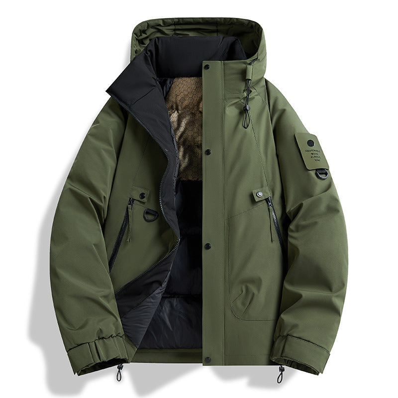 Herr Technical Urban Parka med Thermo Isolering och Multifunctional Fickor