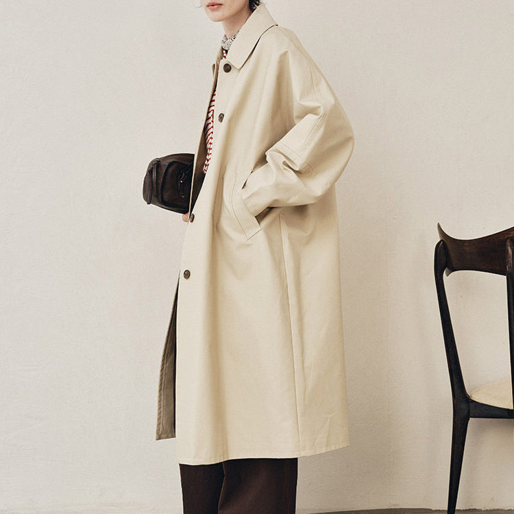 Dam lång trenchcoat