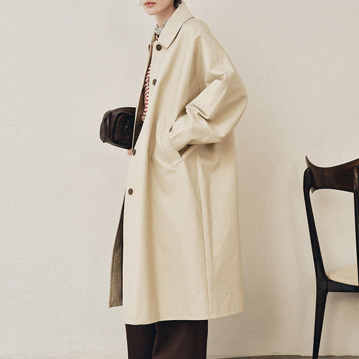 Dam lång trenchcoat