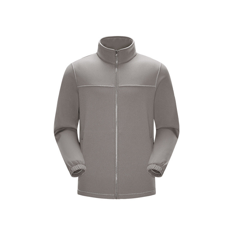 Herr Thermo-Fleece-Softshell Jacka med Ståkrage, Dragkedja Framper och Elastiska Muddar