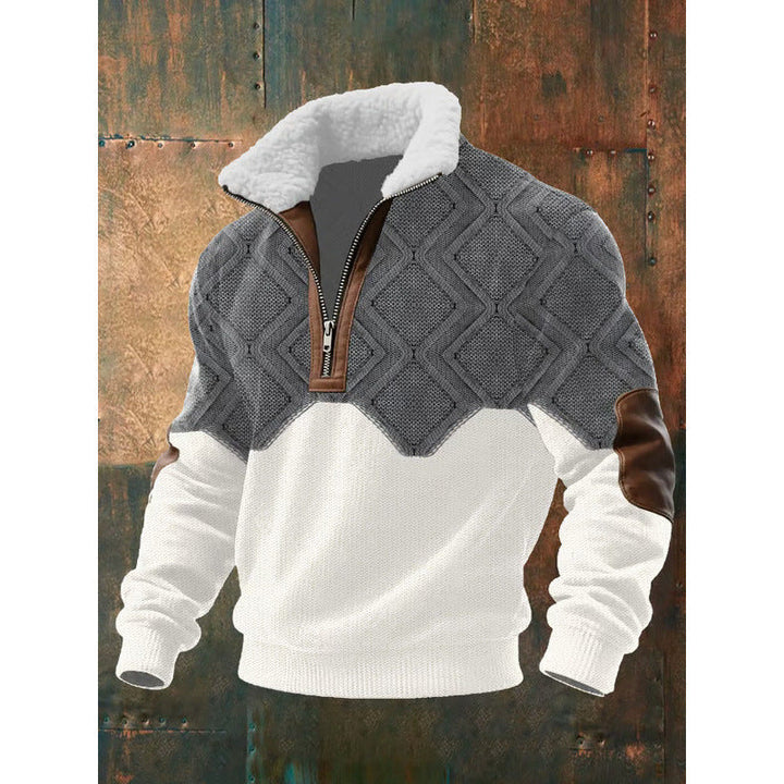 Herr Urban Fleece Pullover med Tree Motif