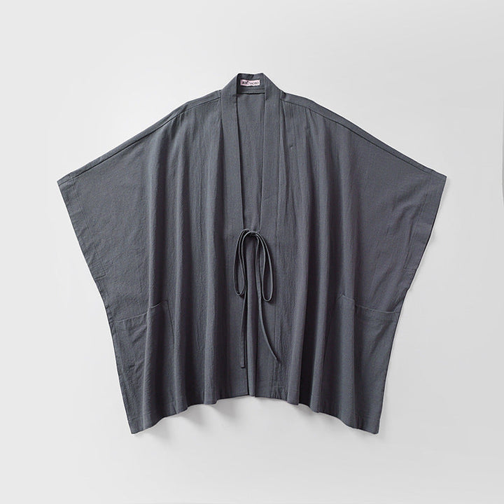 Dam oversize Kimono kofta med knytband och sidofickor
